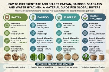 How to Differentiate and Select Rattan, Bamboo, Seagrass, and Water Hyacinth: A Material Guide for Global Buyers